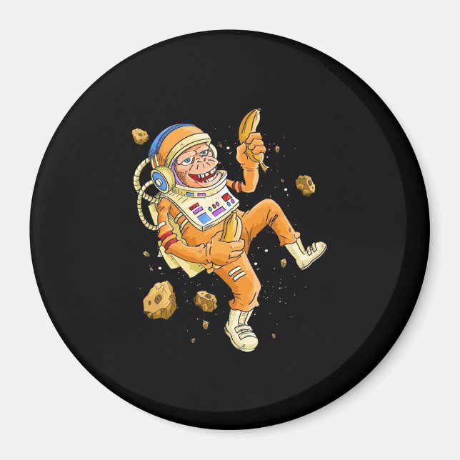 Astronaut Monkey Space Magnet (Framsidan)