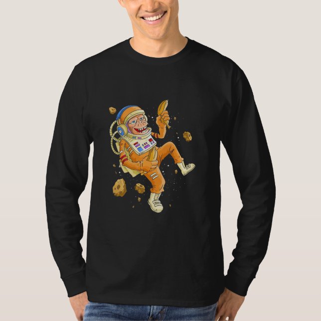 Astronaut Monkey Space T Shirt (Framsida)