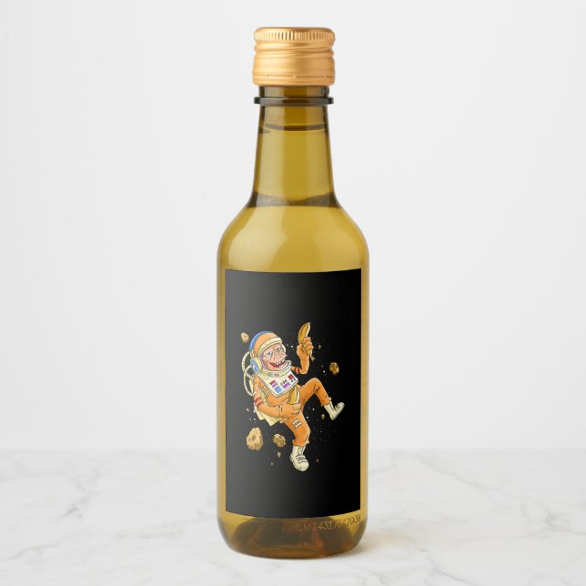 Astronaut Monkey Space Vinetikett (Framsida)