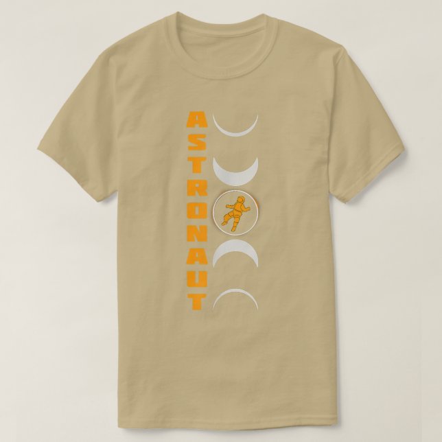 Astronaut Moon Phases T-Shirt (Design framsida)