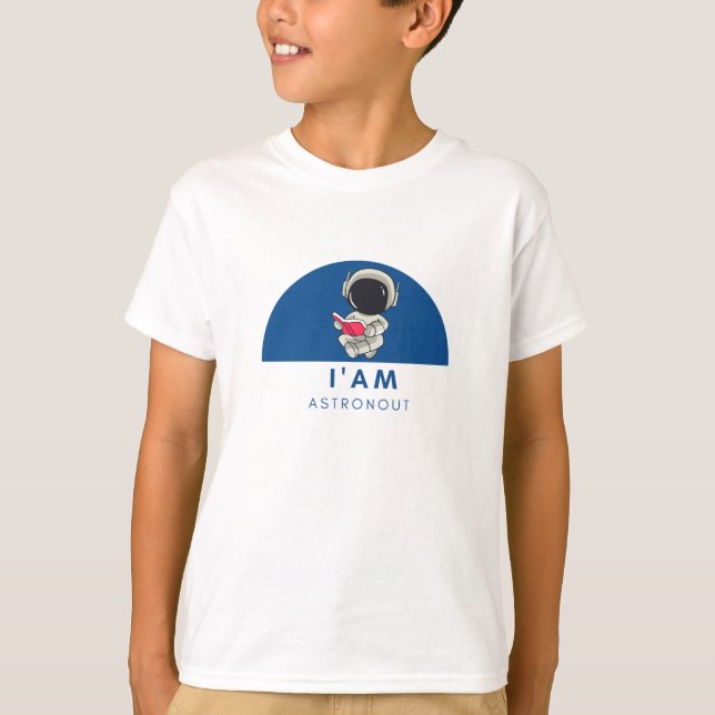 Astronaut Moon T-Shirt • Rymdutforskare Grafisk Te (Framsida)