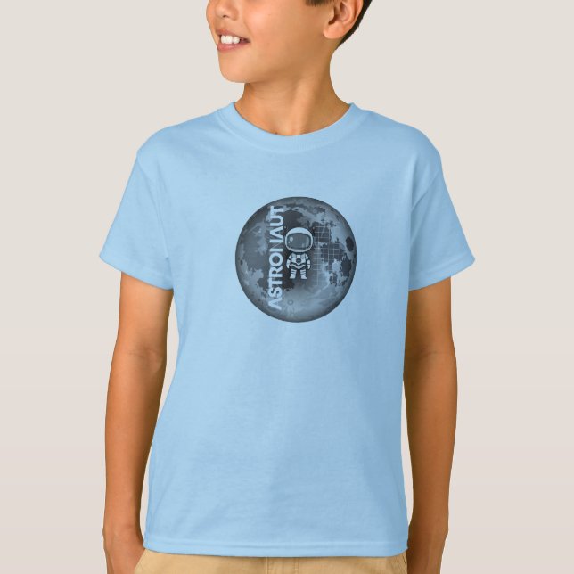 Astronaut Moon T-Shirt • Rymdutforskare Grafisk Te (Framsida)