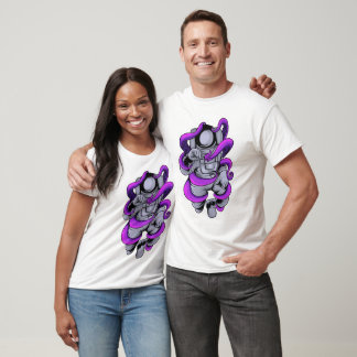 Astronaut mot bläckfisk t shirt
