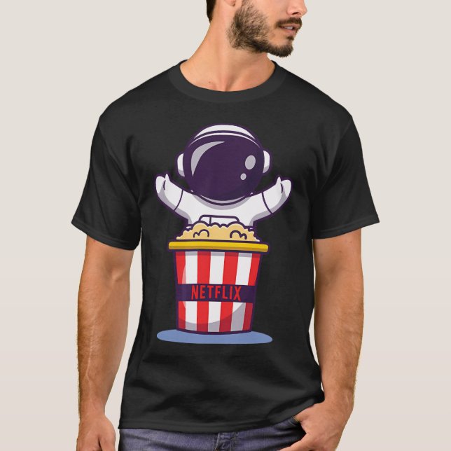 Astronaut Movie Älskare T Shirt (Framsida)