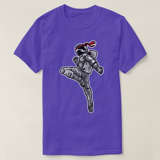 Astronaut Muay Thai Boing Karate Kickboing T Shirt (Design framsida)