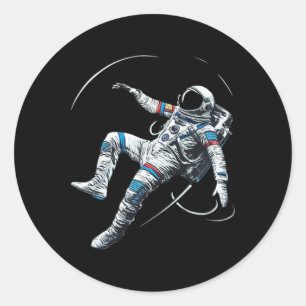 Astronaut Muay Thai Boxing Karate Kickboxing Marti Runt Klistermärke