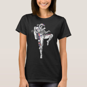 Astronaut Muay Thai Boxing Karate Kickboxing Marti T Shirt