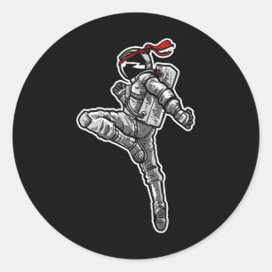 Astronaut Muay Thai Boxing Karate Kickboxing Runt Klistermärke