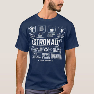 Astronaut Multitasking Beer Coffee Problem Solving T Shirt