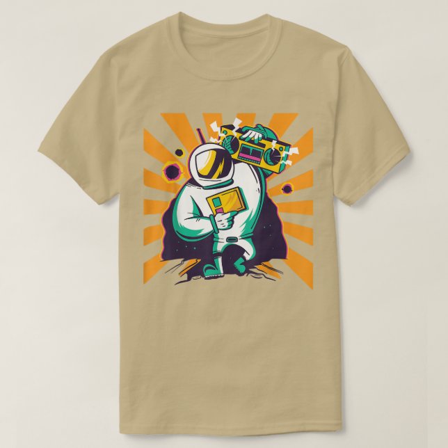 Astronaut Music Box T-Shirt (Design framsida)