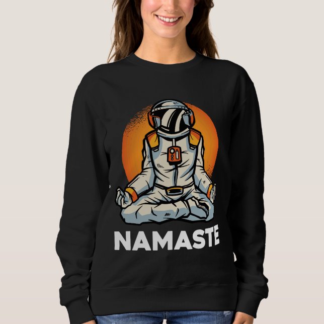 Astronaut Namaste T Shirt (Framsida)