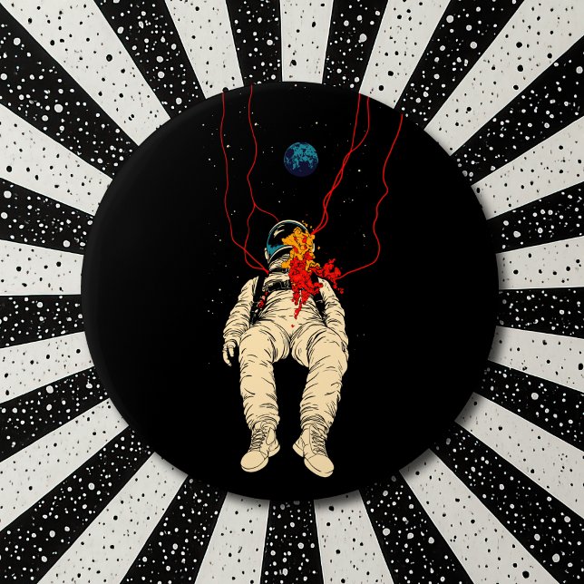 Astronaut och rymden runt jorden knapp (Skapare uppladdad)