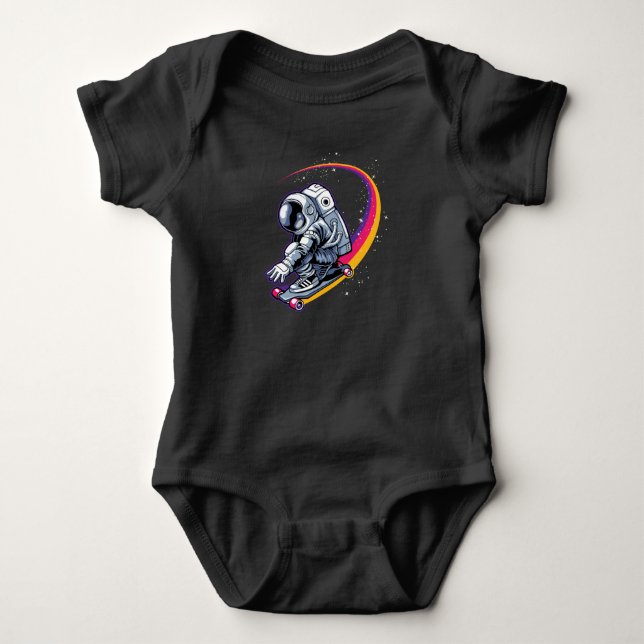 Astronaut och Skateboard T Shirt (Framsida)