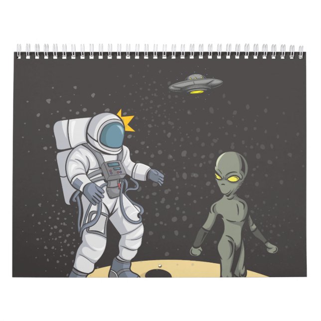 Astronaut och utomjording kalender (Omslag)