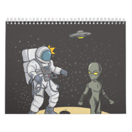 Astronaut och utomjording kalender
