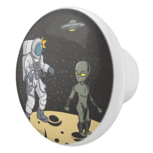 Astronaut och utomjording knopp