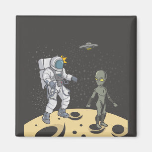 Astronaut och utomjording magnet