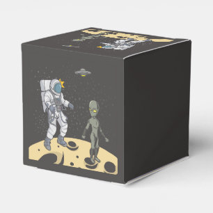 Astronaut och utomjording presentaskar