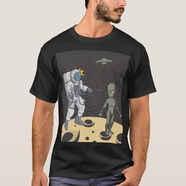 Astronaut och utomjording t shirt (Framsida)