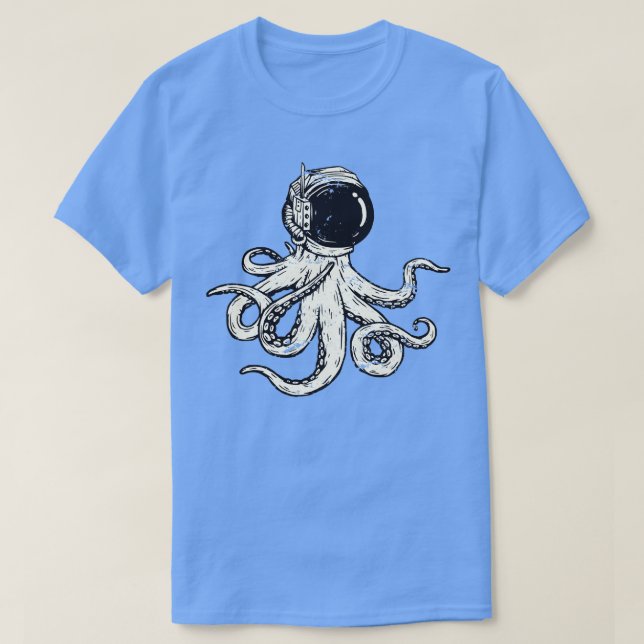 Astronaut Octopus T Shirt (Design framsida)