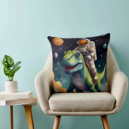 Astronaut on Dino in Space Kudde