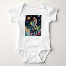 Astronaut on Dino in Space T Shirt