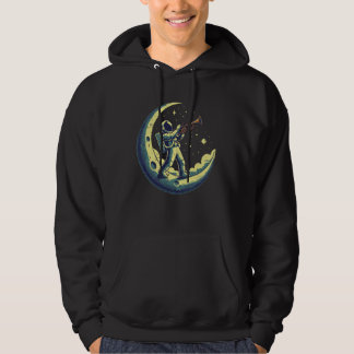 Astronaut On Moon Trumpet Funny Space Music Men Bo Hoodie