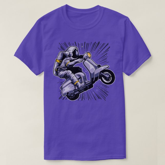 Astronaut On Moped Driving Driver Space Universe  T Shirt (Design framsida)