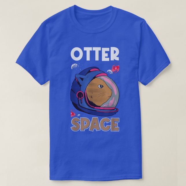 Astronaut Otter Space Astronomy Rocket Space T-Shi T Shirt (Design framsida)