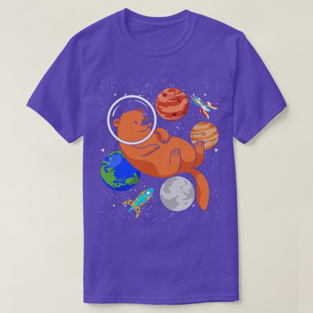 Astronaut Otter T Shirt (Design framsida)