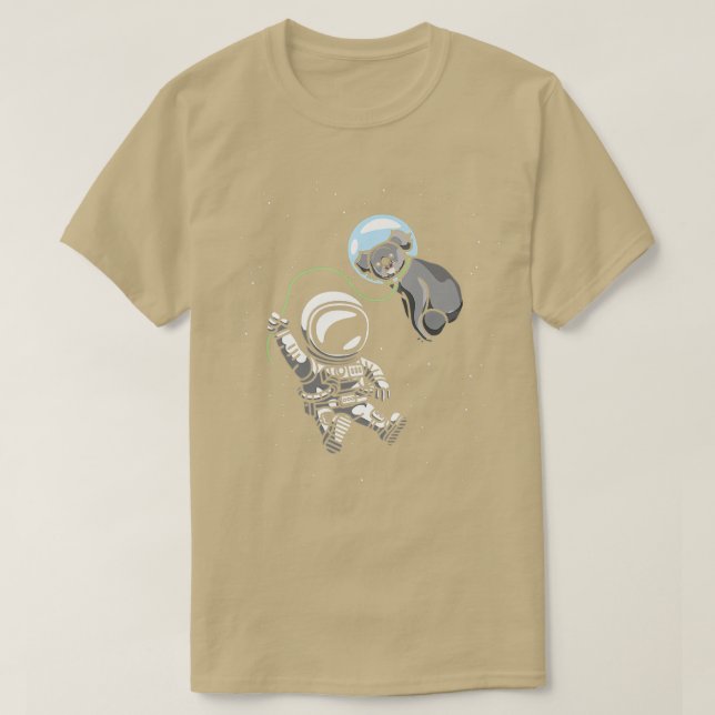 Astronaut Outer Koala Space Travel Cosmonaut Marsu T Shirt (Design framsida)