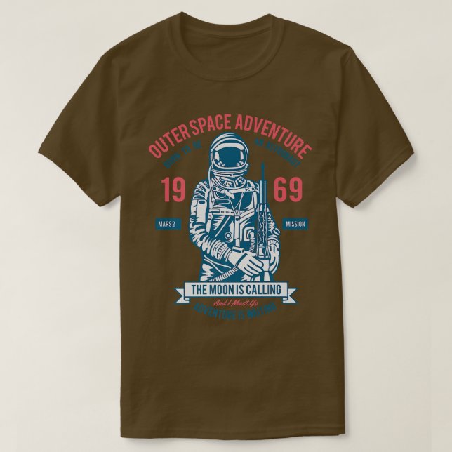 Astronaut Outer Space Adventure Scifi Moon Camp Gi T Shirt (Design framsida)