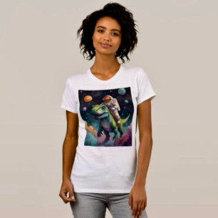 Astronaut på Dino i rymd T-shirt