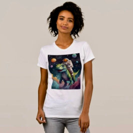 Astronaut på Dino i rymden T-Shirt