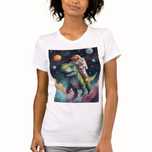 Astronaut på Dino i Space T-Shirt