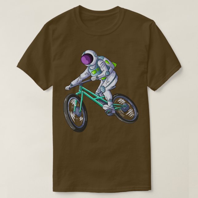 Astronaut på en cykel till måne t shirt (Design framsida)