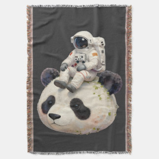 Astronaut på en rymdpanda - Surrealistiskt, konsti Filt