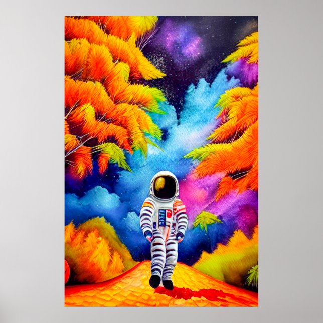 Astronaut på hösten poster (Framsidan)