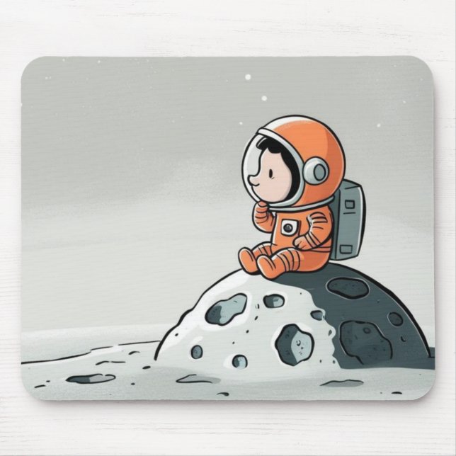 ASTRONAUT PÅ LUNAR MÅNE MUSMATTA (Framsidan)