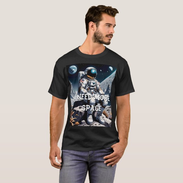 Astronaut på Måne Funny Say T Shirt (Hel framsida)