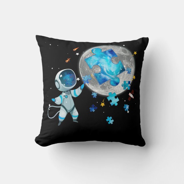 Astronaut på Måne Kudde (Framsida)