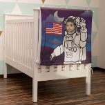 Astronaut på Måne Rymden Boy Birthday Bebisfilt<br><div class="desc">Fira din lilla astronauts första resa till måne med en födelsedagsfest utanför världen med vår astronaut på Måne Rymden Boy-design! Denna astronaut-temade födelsedagskalender är perfekt för alla rymdälskande barn som drömmer om att utforska planeter och galaxer långt bort. Astronaut On Måne Rymden Boy har ett foto av din lilla astronaut...</div>