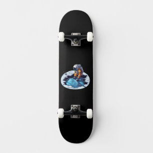 Astronaut på månen mini skateboard bräda 18,5 cm