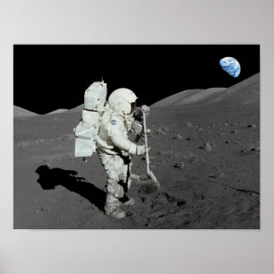 Astronaut på månen poster