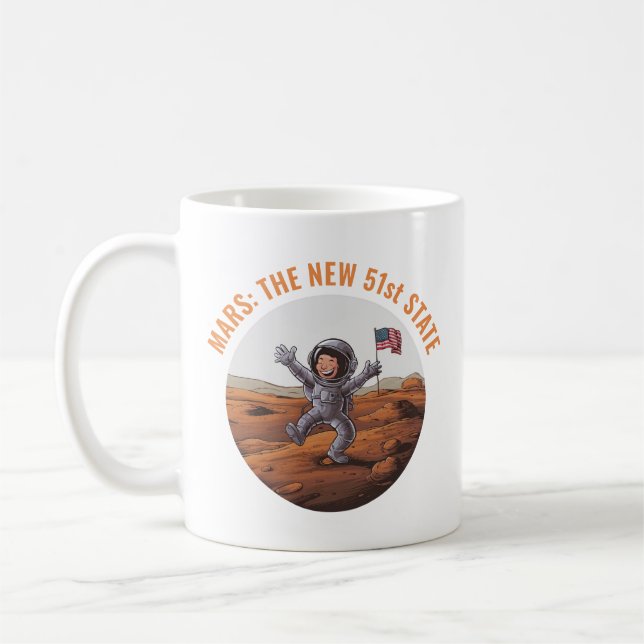 Astronaut på Mars Kaffemugg (Vänster)