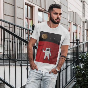 Astronaut på Mars Space Explorer Red Planet T Shirt