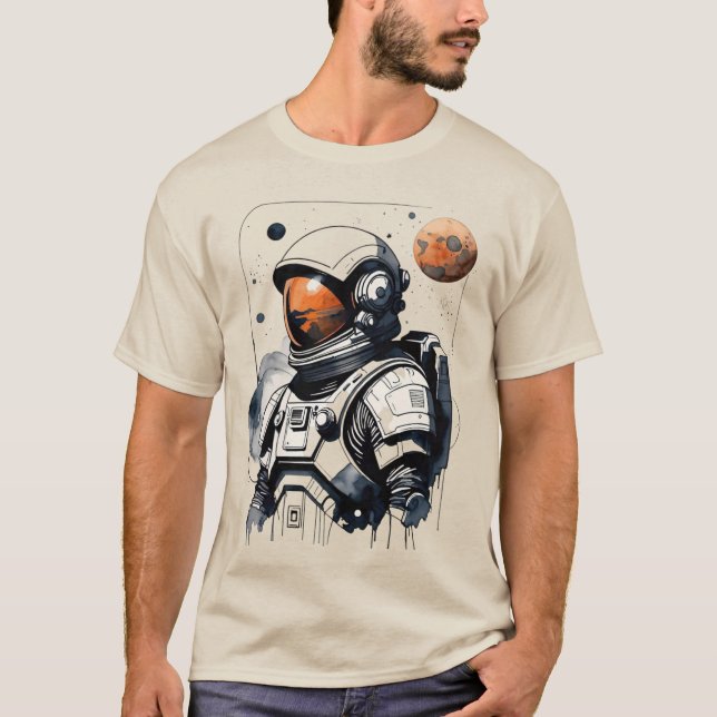 Astronaut på Mars T-Shirt (Framsida)