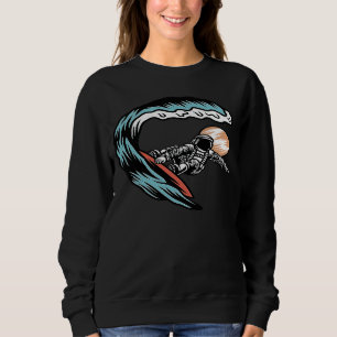 Astronaut på Surfa Board Surfing on Planets Space T Shirt