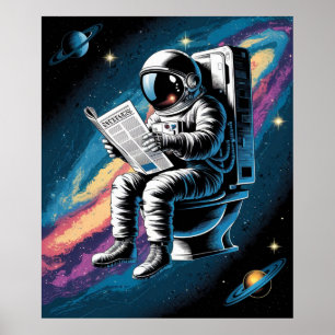Astronaut på toaletten poster