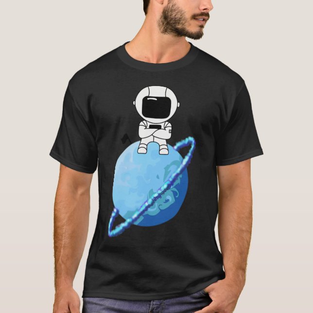 Astronaut på Uranus T Shirt (Framsida)